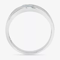 4.00mm Unisex Adult 1/3 CT. T.W. Natural White Diamond 10K White Gold Round Wedding Ring Set