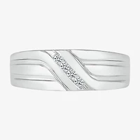 4.00mm Unisex Adult 1/3 CT. T.W. Natural White Diamond 10K White Gold Round Wedding Ring Set