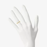 3.60mm Unisex Adult 1/5 CT. Natural White Diamond 10K Gold Round Side Stone Wedding Ring Set
