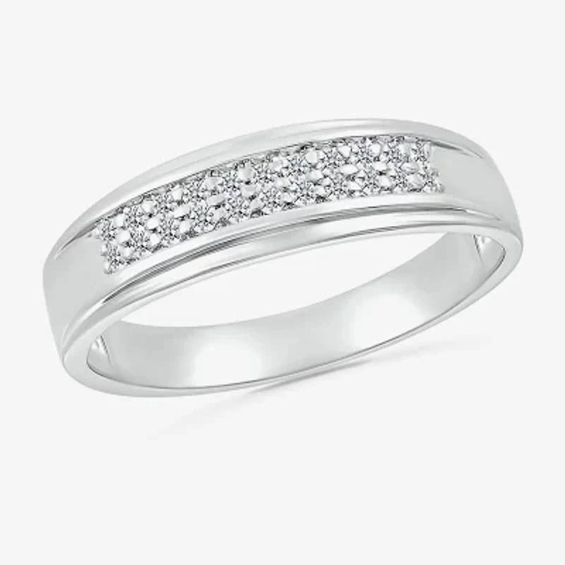 6.70mm Unisex Adult 1 1/5 CT. T.W. Natural White Diamond 10K White Gold Round Halo Side Stone Ring Set