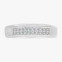6.70mm Unisex Adult 1 1/5 CT. T.W. Natural White Diamond 10K White Gold Round Halo Side Stone Ring Set