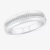 4.45mm Unisex Adult 1/4 CT. T.W. Natural White Diamond 10K White Gold Round Halo Side Stone Ring Set