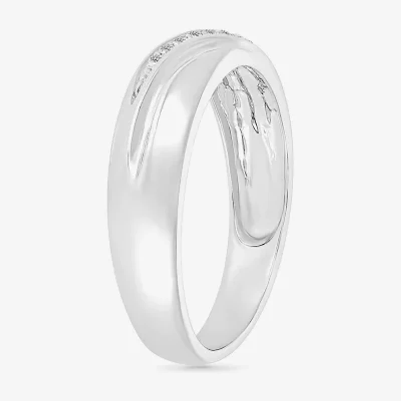 4.65mm Unisex Adult 1/4 CT. T.W. Natural White Diamond 10K White Gold Marquise Side Stone Wedding Ring Set