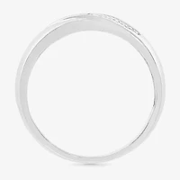 4.65mm Unisex Adult 1/4 CT. T.W. Natural White Diamond 10K White Gold Marquise Side Stone Wedding Ring Set
