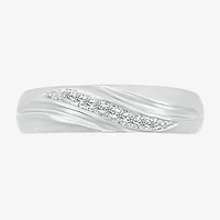 4.65mm Unisex Adult 1/4 CT. T.W. Natural White Diamond 10K White Gold Marquise Side Stone Wedding Ring Set