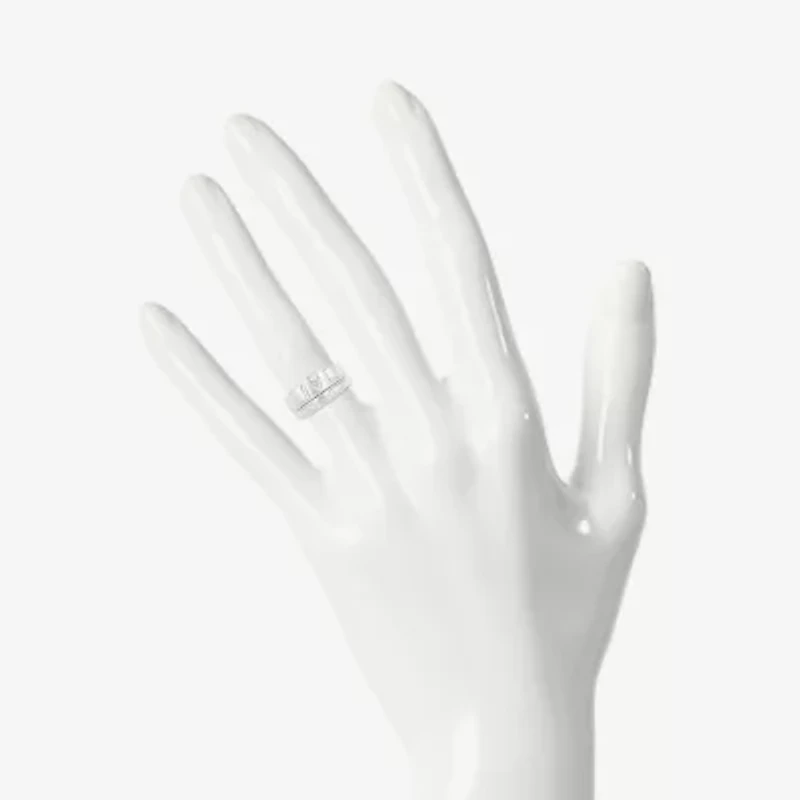 4.90mm Unisex Adult 1/10 CT. T.W. Natural White Diamond 10K White Gold Marquise Wedding Ring Set