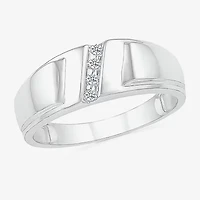 4.90mm Unisex Adult 1/10 CT. T.W. Natural White Diamond 10K White Gold Marquise Wedding Ring Set