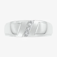 4.90mm Unisex Adult 1/10 CT. T.W. Natural White Diamond 10K White Gold Marquise Wedding Ring Set
