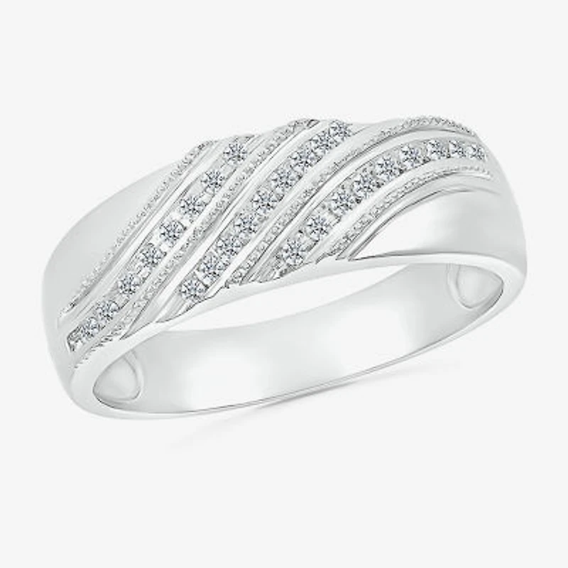 5.20mm Unisex Adult 1/3 CT. T.W. Natural White Diamond 10K White Gold Marquise Halo Side Stone Ring Set