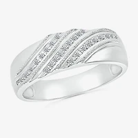 5.20mm Unisex Adult 1/3 CT. T.W. Natural White Diamond 10K White Gold Marquise Halo Side Stone Ring Set