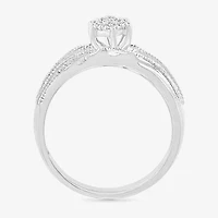5.20mm Unisex Adult 1/3 CT. T.W. Natural White Diamond 10K White Gold Marquise Halo Side Stone Ring Set