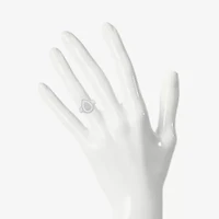 6.20mm Unisex Adult 1 CT. T.W. Natural White Diamond 10K Gold Pear Side Stone Halo Engagement Ring