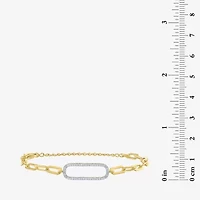 Womens 1/4 CT. T.W. Natural White Diamond 14K Gold Over Silver 2-pc. Jewelry Set