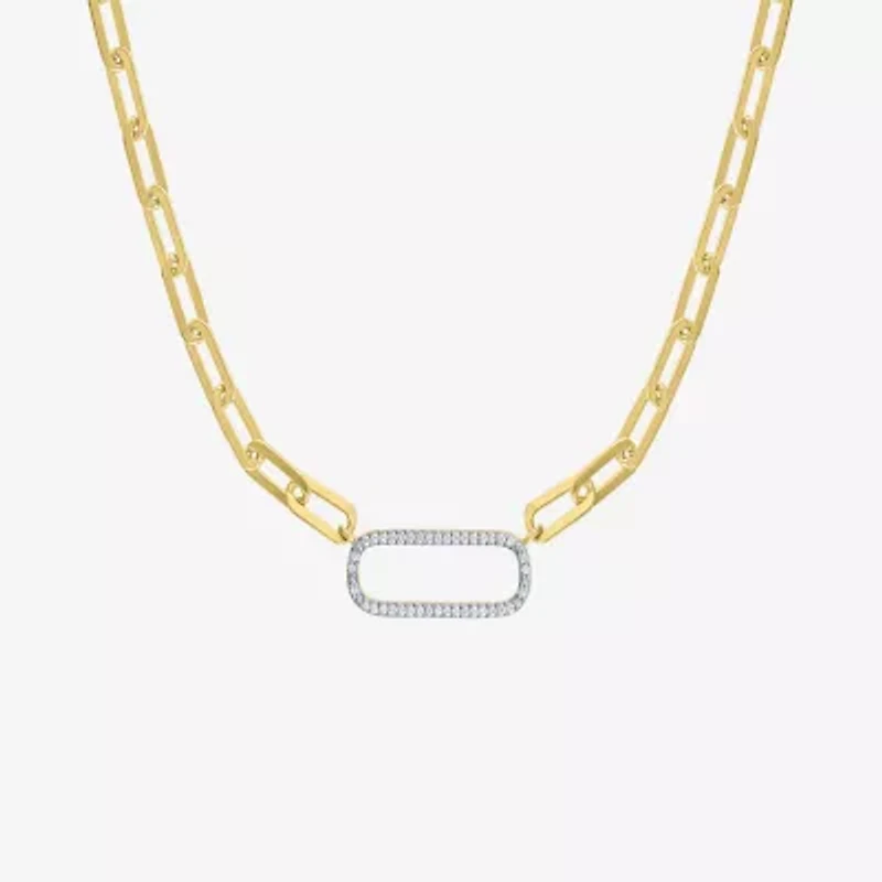 Womens 1/4 CT. T.W. Natural White Diamond 14K Gold Over Silver 2-pc. Jewelry Set