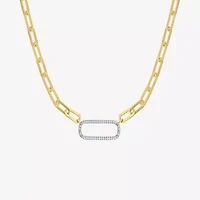 Womens 1/4 CT. T.W. Natural White Diamond 14K Gold Over Silver 2-pc. Jewelry Set
