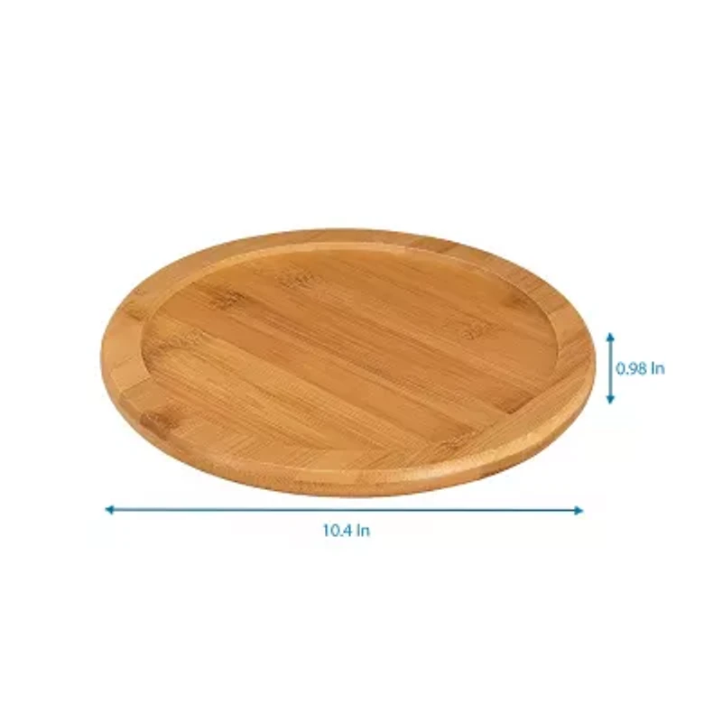 Home Expressions 10" Bamboo Rotating Tray