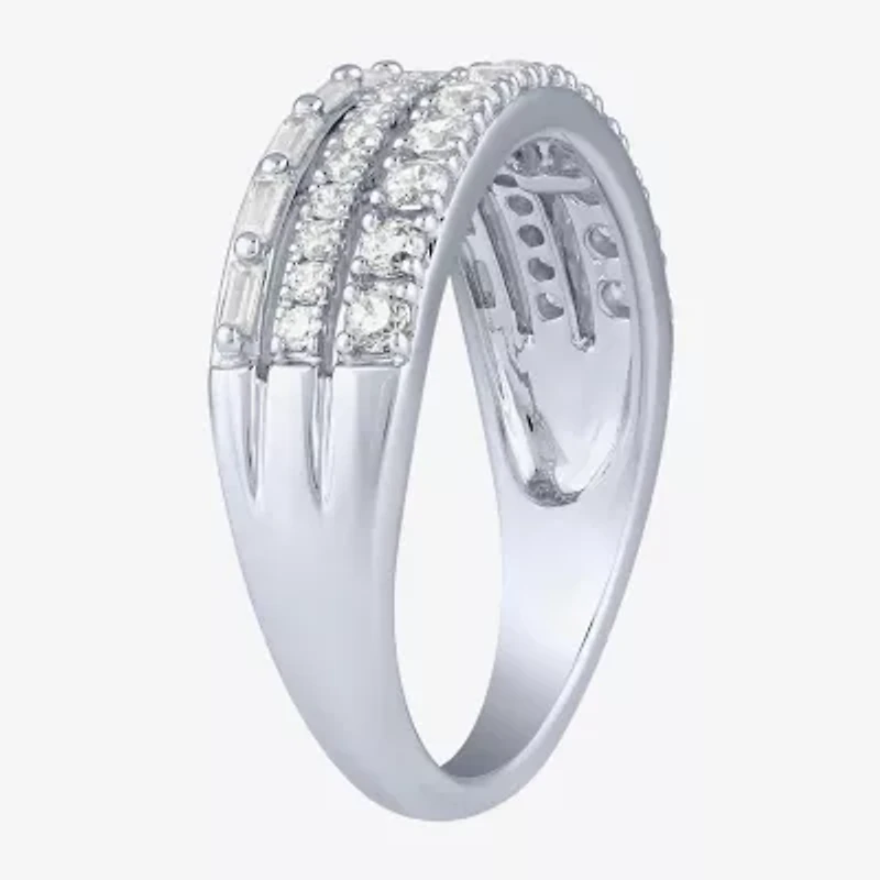 (H-I / I1) Womens 5/8 CT. T.W. Lab Grown White Diamond 10K Gold Anniversary Band