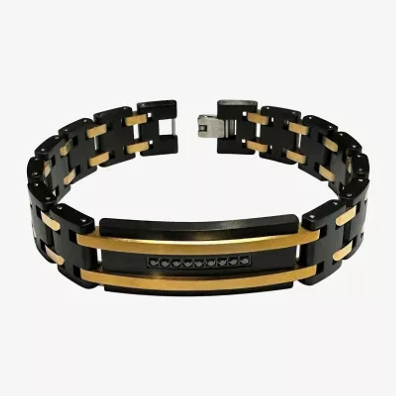 Mens Stainless Steel 8 1/2 Inch Link Bracelet