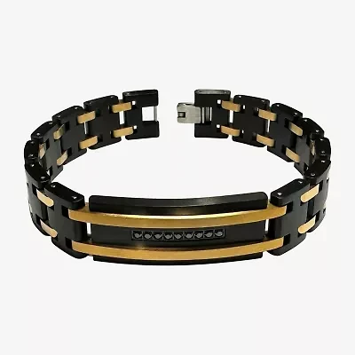 Mens Stainless Steel 8 1/2 Inch Link Bracelet