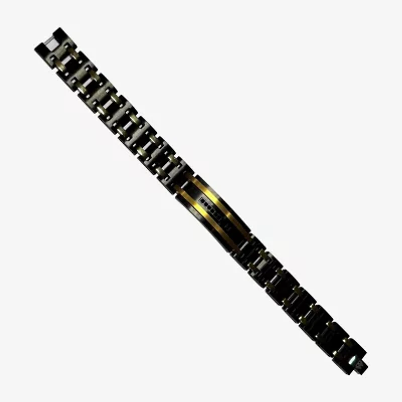Mens Stainless Steel 8 1/2 Inch Link Bracelet