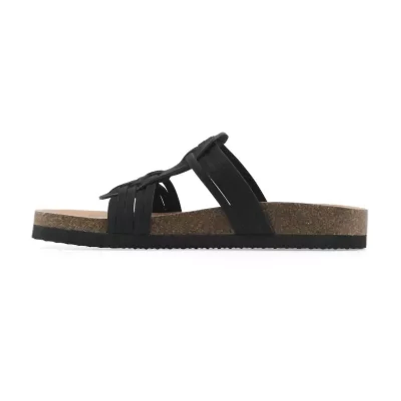 White Mountain Halicore Womens T-Strap Footbed Sandals