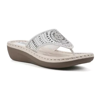 Cliffs by White Mountain Womens Cienna Slide Sandals