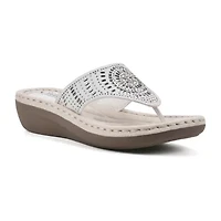 Cliffs by White Mountain Womens Cienna Slide Sandals