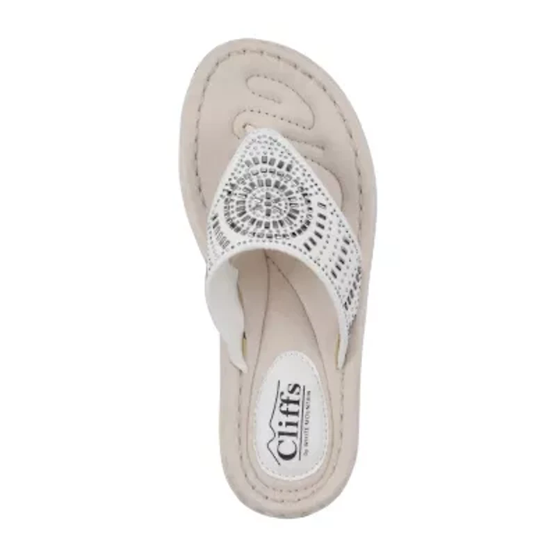 Cliffs by White Mountain Womens Cienna Slide Sandals
