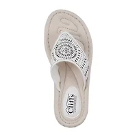 Cliffs by White Mountain Womens Cienna Slide Sandals