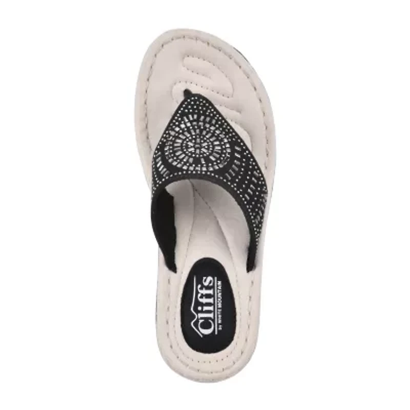 Cliffs by White Mountain Womens Cienna Slide Sandals