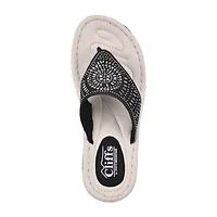 Cliffs by White Mountain Womens Cienna Slide Sandals