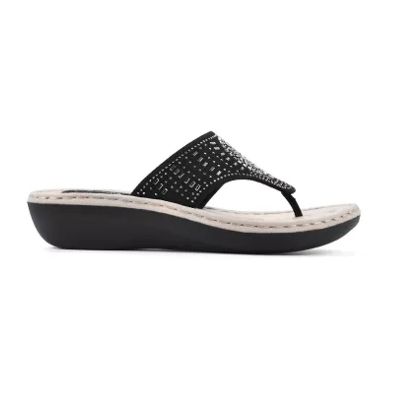 Cliffs by White Mountain Womens Cienna Slide Sandals