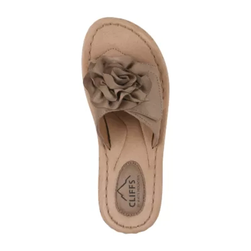 Cliffs By White Mountain Womens Casmyn Slide Sandals