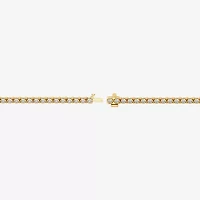 I / I2) Womens CT. T.W. Lab Grown White Diamond 14K Gold Over Silver Tennis Bracelet