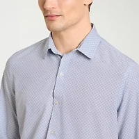 Van Heusen Allway Stretch Performance Mens Long Sleeve Regular Fit Button-Down Shirt