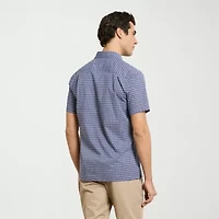 Van Heusen Originals Mens Short Sleeve Regular Fit Button-Down Shirt