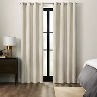 Fieldcrest Diamond Grommet Top Energy Saving 100% Blackout Single Curtain Panel