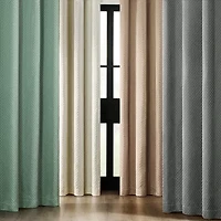 Fieldcrest Diamond Grommet Top Energy Saving 100% Blackout Single Curtain Panel