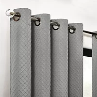 Fieldcrest Diamond Grommet Top Energy Saving 100% Blackout Single Curtain Panel