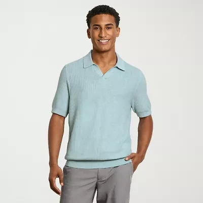 Van Heusen Temp Control Mens Short Sleeve Polo Sweater