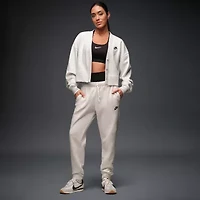 Nike Club Womens Drawstring Waist Cuffed Mid Rise Fleece Active Jogger Pant