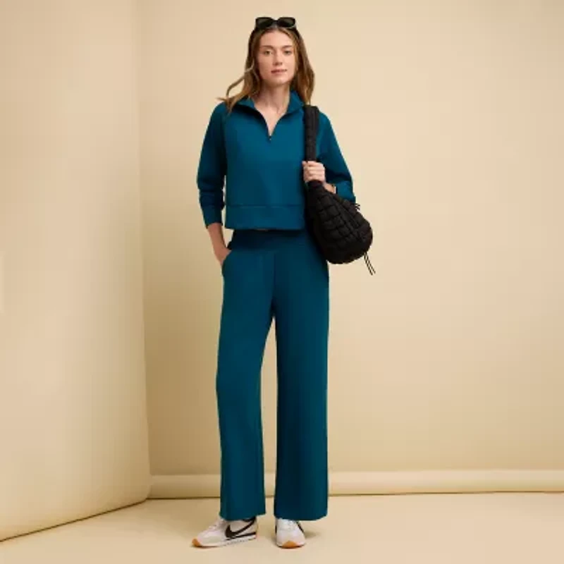 Xersion Womens Scuba Luxe Open Hem Pant