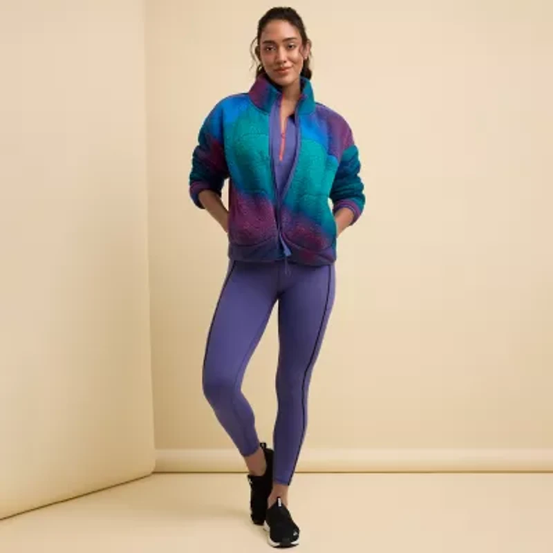 Xersion Womens Midweight Novelty Sherpa Softshell Jacket