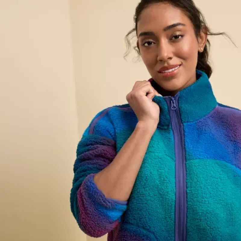 Xersion Womens Midweight Novelty Sherpa Softshell Jacket