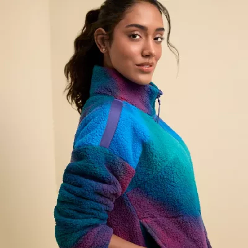 Xersion Womens Midweight Novelty Sherpa Softshell Jacket