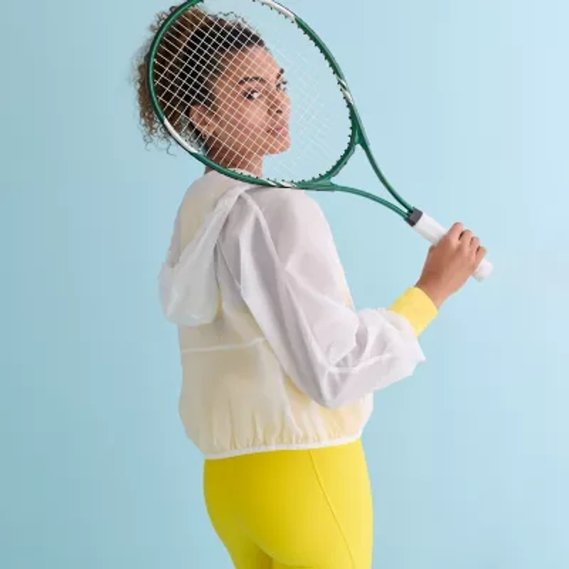 Xersion Womens Hooded Lightweight Windbreaker