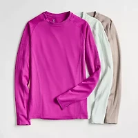 Xersion Womens Seamless Crew Neck Long Sleeve Active T-Shirt