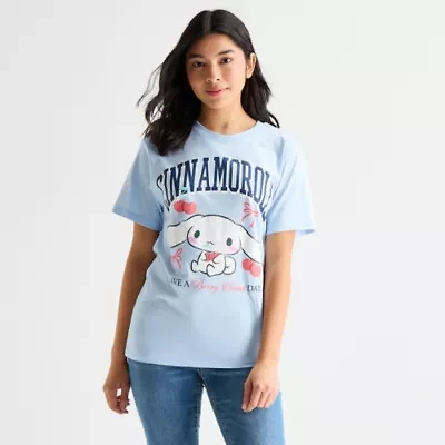 Grayson Threads, The Label Womens Juniors Short Sleeve Cinnamoroll Graphic T-Shirt