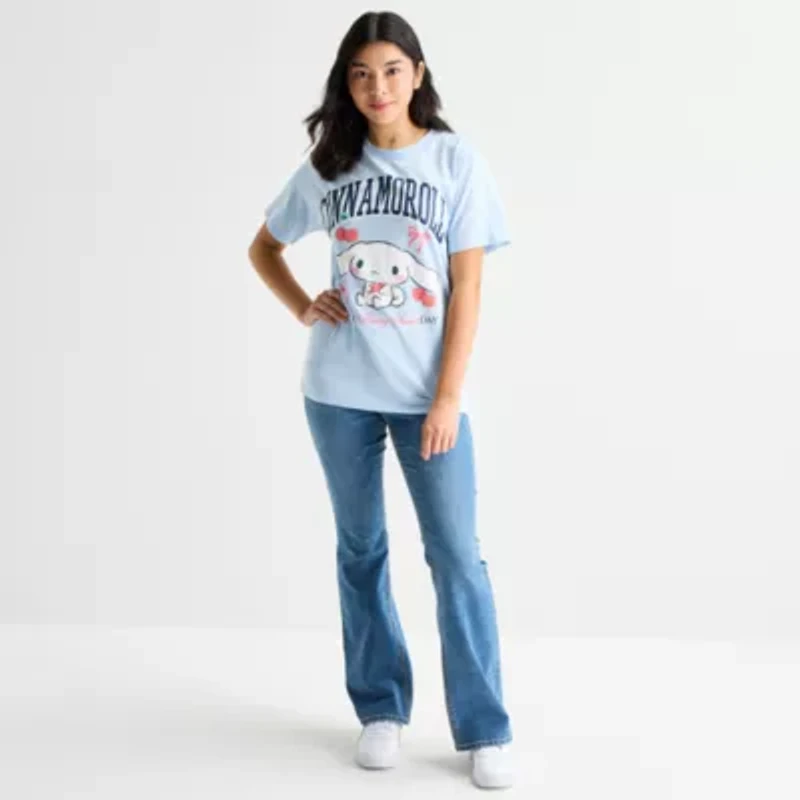 Grayson Threads, The Label Womens Juniors Short Sleeve Cinnamoroll Graphic T-Shirt