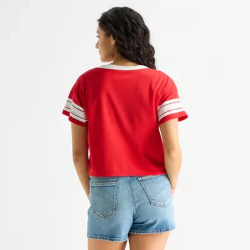 Grayson Threads, The Label Diet Coke Cropped Womens Juniors Crew Neck Short Sleeve Jersey